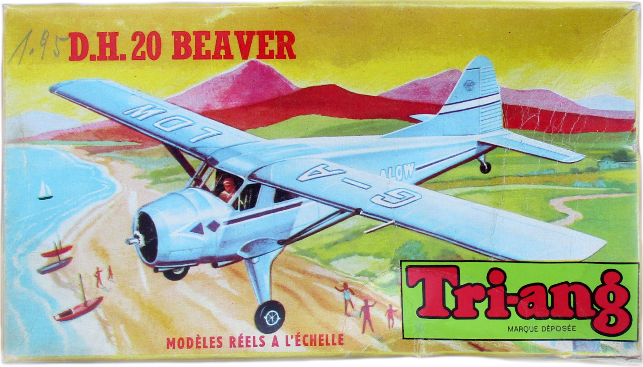 Tri-ang 384P D.H.20 Beaver, Lines Frères S.A. Calais, 1964 box